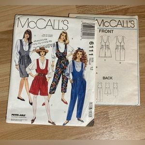 1992 McCalls Misses Jumpsuit 6111